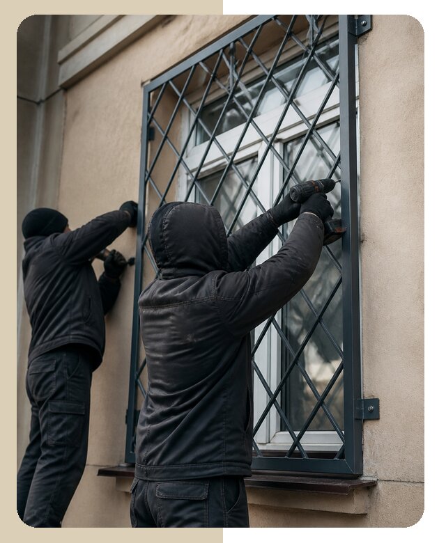 Установка антивандальных решеток на окна в Сатке